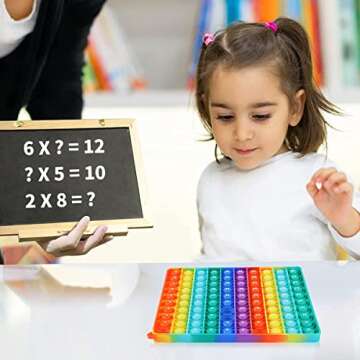 YGC LAOMI P00p with Numbers Multiplication Table Game Fidget Math Toys,Stress Relieving Fidget Learn...