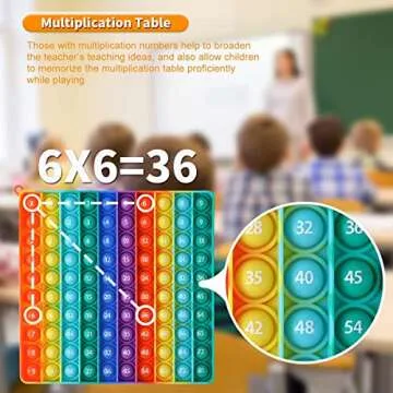 YGC LAOMI P00p with Numbers Multiplication Table Game Fidget Math Toys,Stress Relieving Fidget Learning Game Toy to Create Kinds of Math Manipulative,It Makes Learning Easier and More Fun