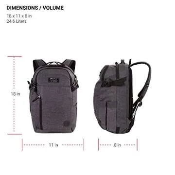 SwissGear Hybrid Travel Laptop Backpack, Heather Grey, 18-Inch