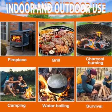 E500 Natural Fire Starters - Eco-Friendly 60 Pack