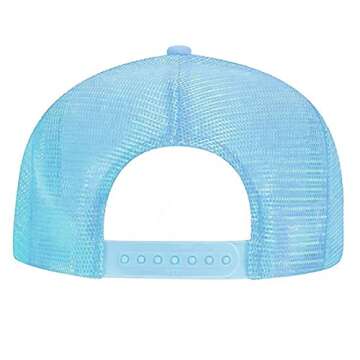 jnpemvq Yellow Glitter Smiley Face Trucker Hat,Trendy Adjustable Snapback Closure Baseball Cap,Embro...