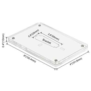 ECOSEAO Minimalist Picture Frame Acrylic Glass Photo Frame with Desktop Display Horizontally or Vertically (4x6inch-3Pack)