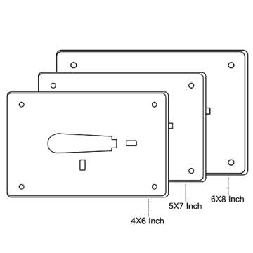 ECOSEAO Minimalist Picture Frame Acrylic Glass Photo Frame with Desktop Display Horizontally or Vertically (4x6inch-3Pack)