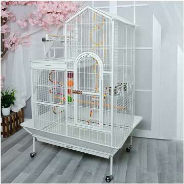 Large Interactive Villa Bird Cage for Cockatoos & Parakeets