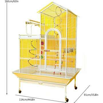 Large Interactive Villa Bird Cage for Cockatoos & Parakeets