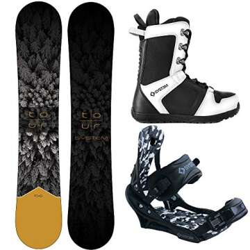 2021 System Tour Snowboard APX Bindings Boots Package