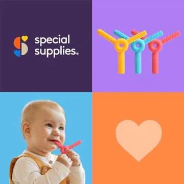 FLUXY Oral Sensory Chew Toys for Kids and Toddlers, Stimulation Motor Therapy Aid with Soft, Flexible Textures, Build Tongue and Mouth Strength, Relieve Stress and Fidgeting (Combo - 3 Pack)