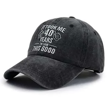 40th Birthday Decorations for Men Women, Vintage 1985 40 Year Baseball Cap, Funny Cotton Adjustable ...