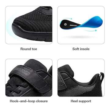 DREAM PAIRS Boys Girls Shoes Kids Tennis EZ-Ons MagicZips Athletic Running Walking Sneakers