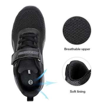 DREAM PAIRS Boys Girls Shoes Kids Tennis EZ-Ons MagicZips Athletic Running Walking Sneakers