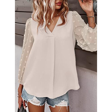 Elegant Samefar Chiffon Long Sleeve Blouse for Women