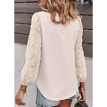 Elegant Samefar Chiffon Long Sleeve Blouse for Women