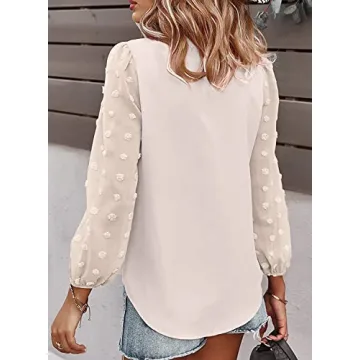 Elegant Samefar Chiffon Long Sleeve Blouse for Women