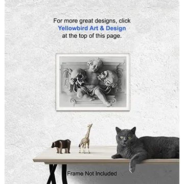 Goth Wall Art & Decor - Gothic Room Decor - Wiccan Wicca Witchcraft Supplies - Pagan Gifts - Medieval Midevil Decor - Creepy Scary Living Room Decorations - Spooky Skull Wall Decor Poster - Unframed