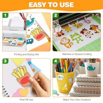 20 Sheets of Waterproof Printable Vinyl Sticker Paper