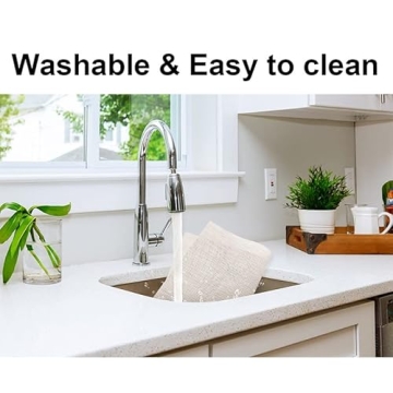 Vinyl Placemats Set of 6 - Washable Heat Resistant Design