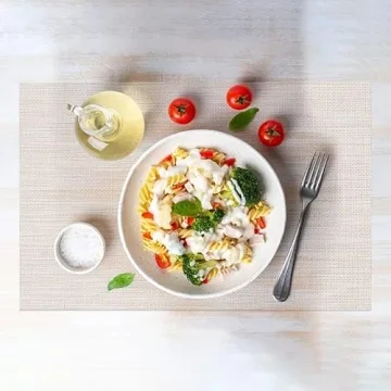 Vinyl Placemats Set of 6 - Washable Heat Resistant Design