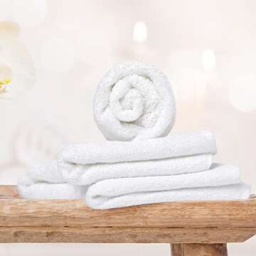 Yoofoss Luxury Washcloths Towel Set 10 Pack Baby Wash Cloth for Bathroom-Hotel-Spa-Kitchen Multi-Pur...