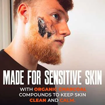 Wild Willies True Cleanse Men's Face Wash & Scrub with Activated Charcoal Exfoliating Facial Wash Deep Cleanses Dirt & OIl from Pores - Botanically Rich Ingredients for Hydrated & Energized Skin