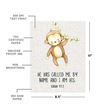 Inspirational Bible Verses Nursery Art Prints - 6-Pack