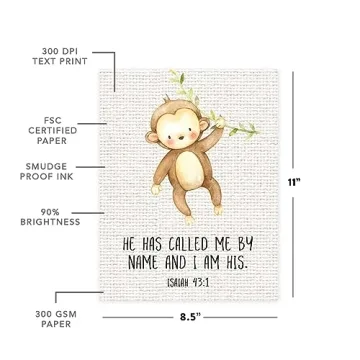 Inspirational Bible Verses Nursery Art Prints - 6-Pack
