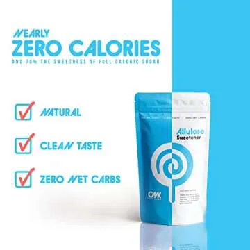 ALLULOSE Sweetener [1 POUND] Zero Net Carb Keto Sugar - Natural Sugar Alternative - Low Calorie Sweetener - Made in the USA - Granular Powder (16oz, Pack of 1)