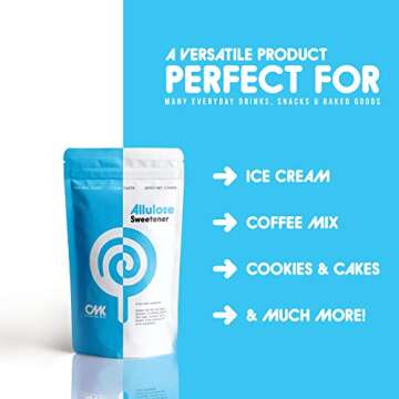 ALLULOSE Sweetener [1 POUND] Zero Net Carb Keto Sugar - Natural Sugar Alternative - Low Calorie Sweetener - Made in the USA - Granular Powder (16oz, Pack of 1)