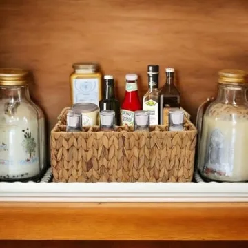 Large Wicker Utensil Caddy Carrier - Eco-Friendly Kitchen Organizer