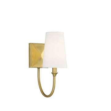 Savoy House 9-2542-1-322 Cameron Warm Brass 1 Light Sconce (5" W x 13" H)