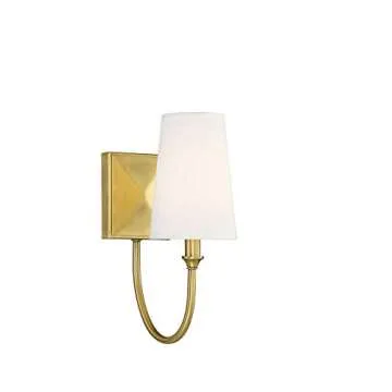 Savoy House 9-2542-1-322 Cameron Warm Brass 1 Light Sconce (5" W x 13" H)