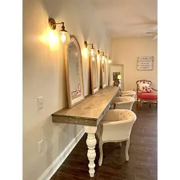 Pathson Industrial Wall Sconce with Round Clear Glass Globe Shade, Vintage Style Wall Lamp Farmhouse Wall Light Fixtures for Loft Bathroom Bedroom