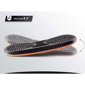 FEZIBO Standing Desk Mat Balance Board, Anti Fatigue Mat Standing Desk Office, Wobble Board with Ergonomic Design, Obsidian Black