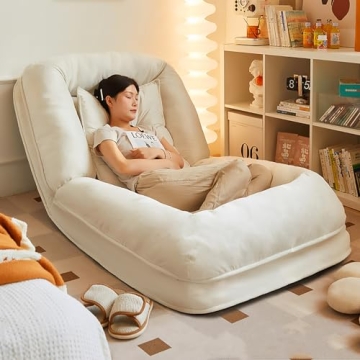 OHaGiN Folding Sofa Lounge Chair for Humans and Pets - Adjustable 5-Speed Support, Ideal Balcony or ...