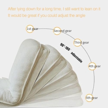 OHaGiN Folding Sofa Lounge Chair for Humans and Pets - Adjustable 5-Speed Support, Ideal Balcony or Bedroom Dog Bed for Adults,White