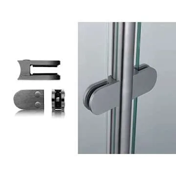 Durable Flat Back Round Glass Clamp - 4PCS for 1/3"-1/2" Tempered Glass