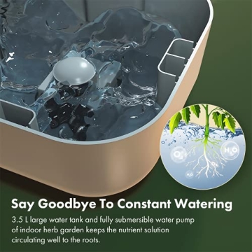 LYKO 12 Pods Hydroponics Growing System Kit, Indoor Garden w/Full-Spectrum 36W Grow Light, Indoor Herb Garden Automatic Timer, Height Adjustable 3.5L Water Tank, Gifts for Women (Gold)