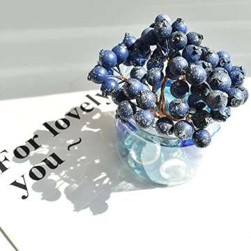 Hagao Fake Blueberry Artificial Fruits - 20 PCS Decorative Blue