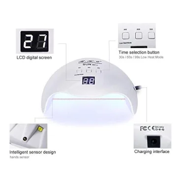 LKE Gel UV LED Nail Polish Lamp for Home Nail Care