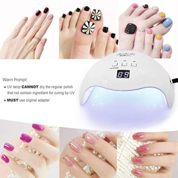 LKE Gel UV LED Nail Polish Lamp for Home Nail Care