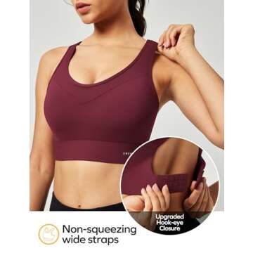 Ewedoos High Impact Sports Bras for Women High Support Push up Sports Bra Racerback Sports Bras Work...