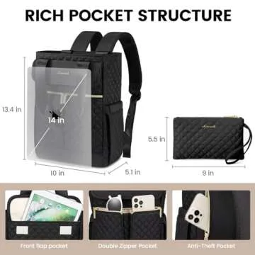 LOVEVOOK Backpack Purse for Women, Convertible Small Backpack Tote for Woman, Mini College Daypack for Work, Daily, Travel, 2pcs set