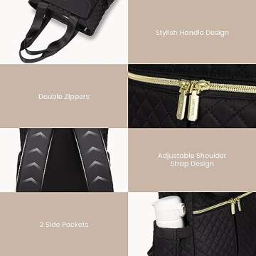 LOVEVOOK Backpack Purse for Women, Convertible Small Backpack Tote for Woman, Mini College Daypack for Work, Daily, Travel, 2pcs set