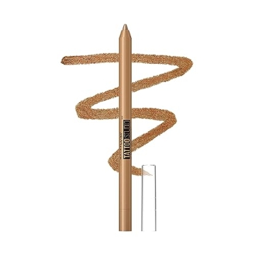 MAYBELLINE New York Tattoo Studio Long-Lasting Sharpenable Eyeliner Pencil - Waterproof Bronze Glitz