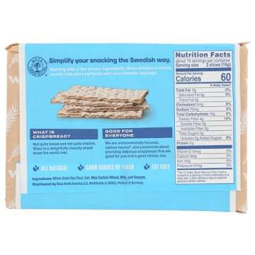 Wasa Light Rye Crispbread, 9.5 Ounce (Pack of 1) - Deliciously Nutritious!