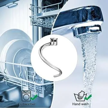 LETOMS Stainless Steel Dough Hook for KitchenAid 7QT Mixers