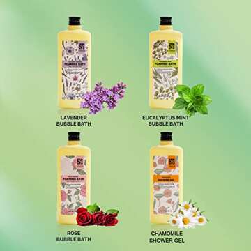 Bubble Bath for Women Adults, Scented Bubble Bath Gift Set for Women, 4 Pack Bubble Bath with Shower Gel, Ladies Foaming Bath Variety, Christmas Gifts for Women, Mother's Day Gift