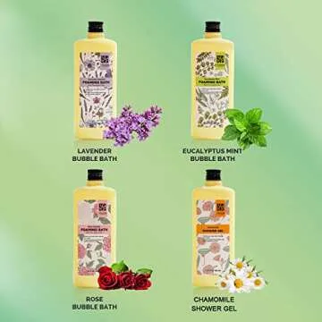 Bubble Bath for Women Adults, Scented Bubble Bath Gift Set for Women, 4 Pack Bubble Bath with Shower Gel, Ladies Foaming Bath Variety, Christmas Gifts for Women, Mother's Day Gift