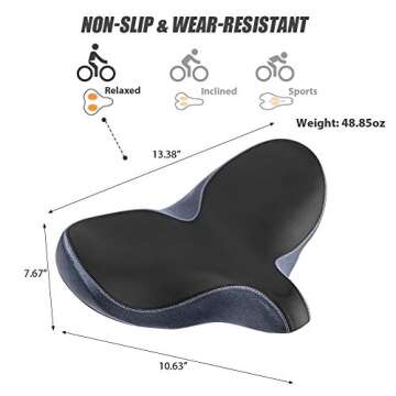 Oversized Comfort Bike Seat for Ultimate Riding Experience