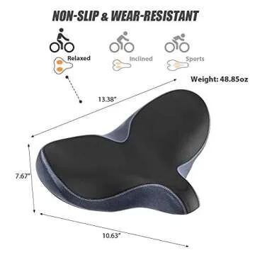 Oversized Comfort Bike Seat for Ultimate Riding Experience