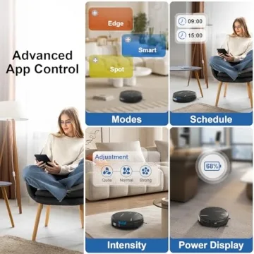 Tipdiy G90 Robot Vacuum & Mop with Powerful Suction
